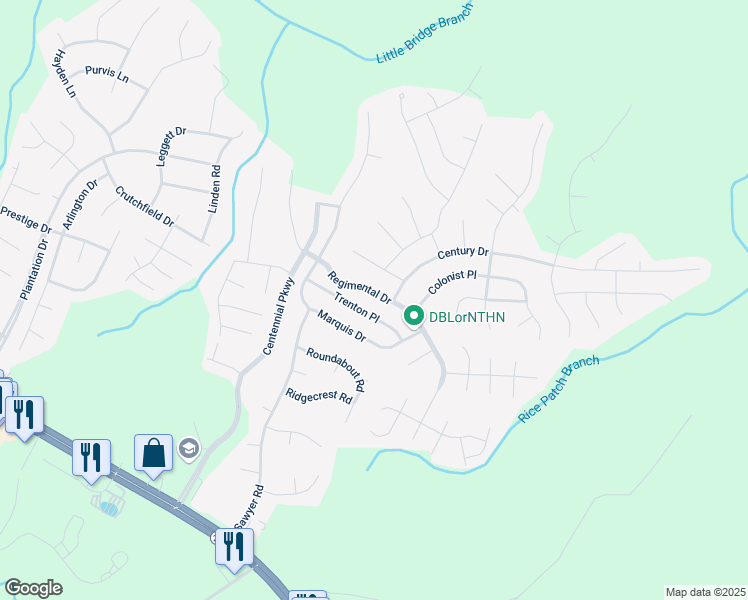 map of restaurants, bars, coffee shops, grocery stores, and more near 216 Regimental Drive in Cameron