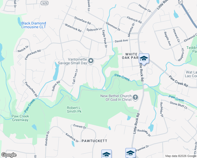 map of restaurants, bars, coffee shops, grocery stores, and more near in Charlotte
