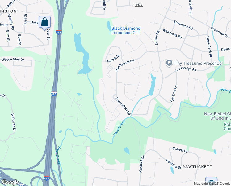 map of restaurants, bars, coffee shops, grocery stores, and more near 9108 Black Heath Circle in Charlotte
