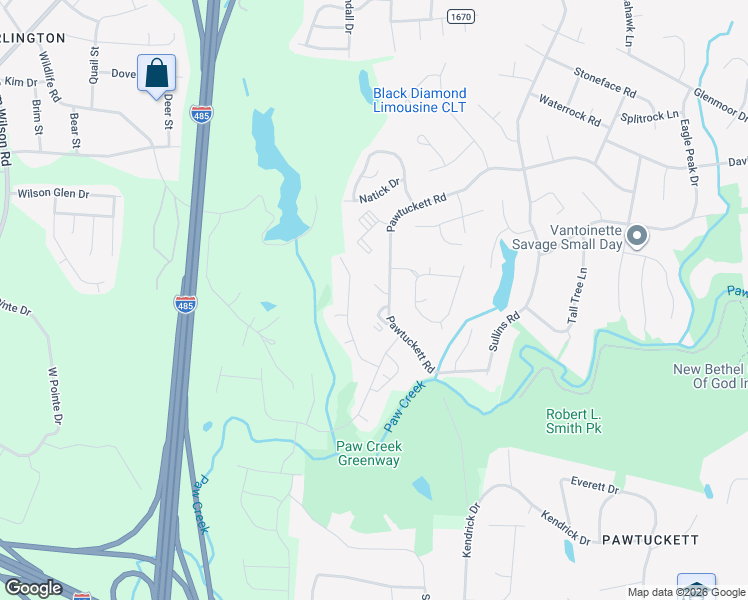 map of restaurants, bars, coffee shops, grocery stores, and more near 9100 Black Heath Circle in Charlotte