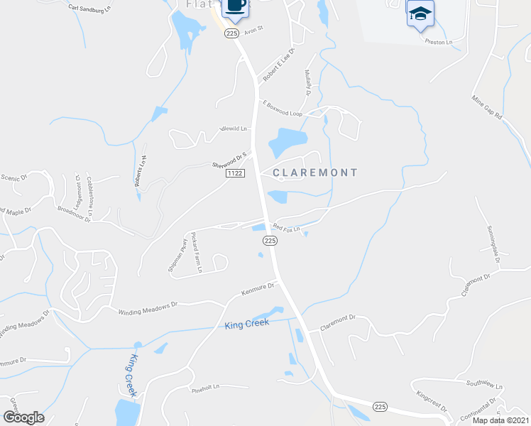 map of restaurants, bars, coffee shops, grocery stores, and more near 3092 Greenville Highway in Flat Rock