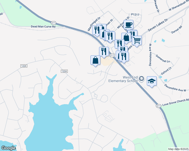 map of restaurants, bars, coffee shops, grocery stores, and more near 155 Wedgewood Circle in Carthage