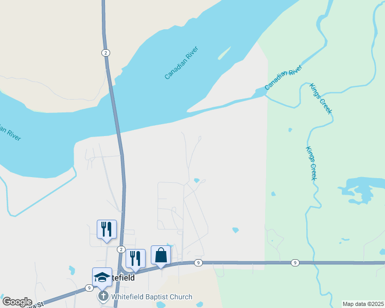 map of restaurants, bars, coffee shops, grocery stores, and more near River View in Whitefield