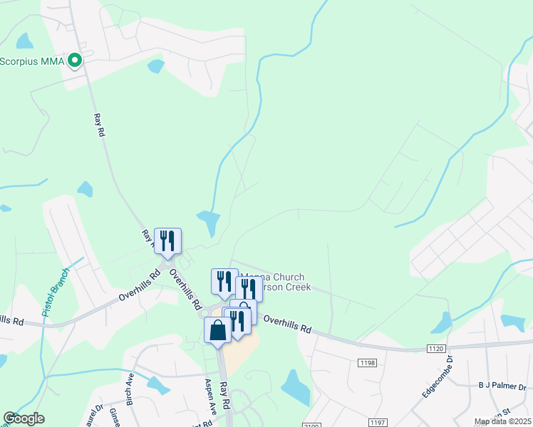 map of restaurants, bars, coffee shops, grocery stores, and more near 351 Stone Cross Drive in Spring Lake