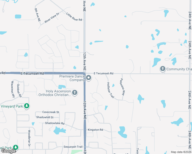 map of restaurants, bars, coffee shops, grocery stores, and more near 3499 Frederick Drive in Norman