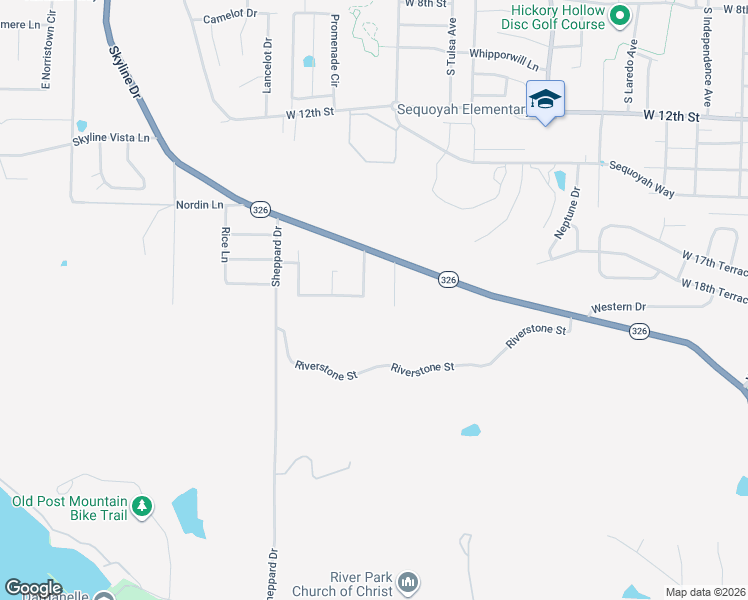 map of restaurants, bars, coffee shops, grocery stores, and more near 621 Castlegate Loop in Russellville