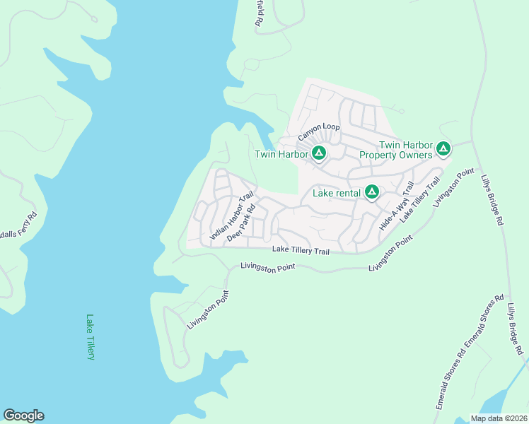 map of restaurants, bars, coffee shops, grocery stores, and more near 147 Deer Park Trail in Mount Gilead