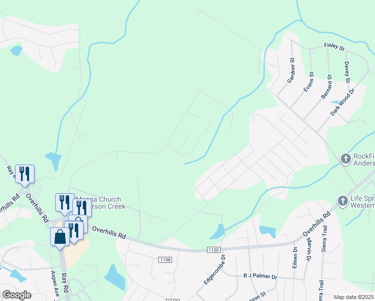 map of restaurants, bars, coffee shops, grocery stores, and more near 125 Cobblestone Drive in Spring Lake
