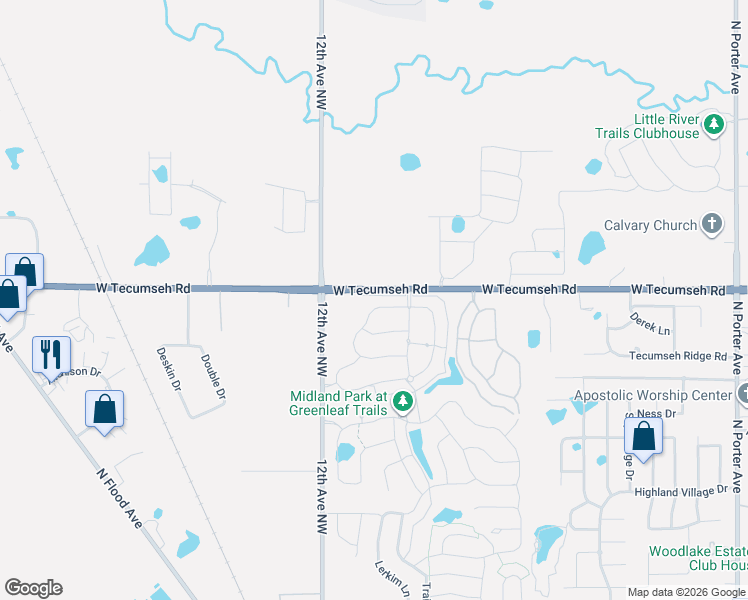 map of restaurants, bars, coffee shops, grocery stores, and more near 1011 West Tecumseh Road in Norman