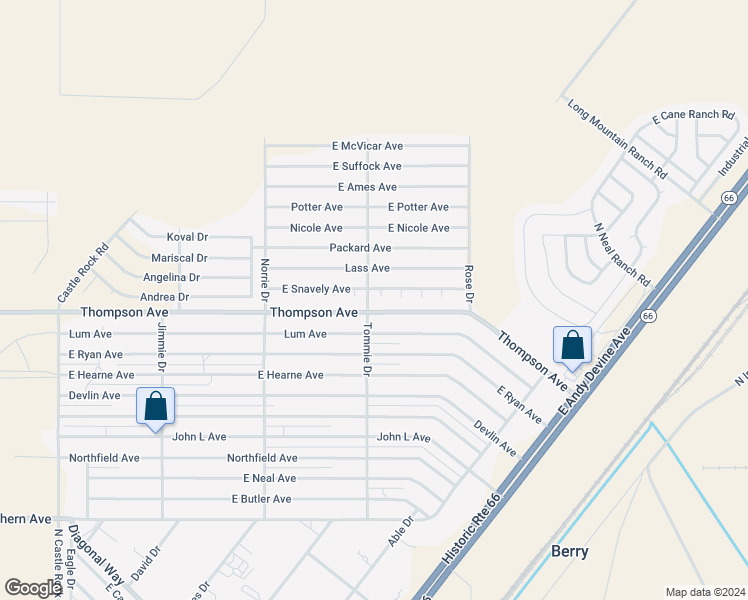 map of restaurants, bars, coffee shops, grocery stores, and more near 3908 East Snavely Lane in Kingman