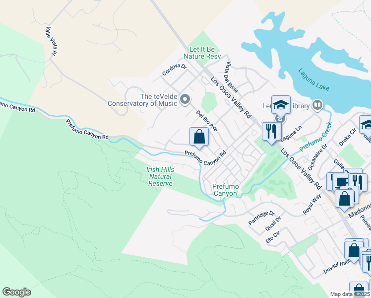 map of restaurants, bars, coffee shops, grocery stores, and more near 967 Capistrano Court in San Luis Obispo