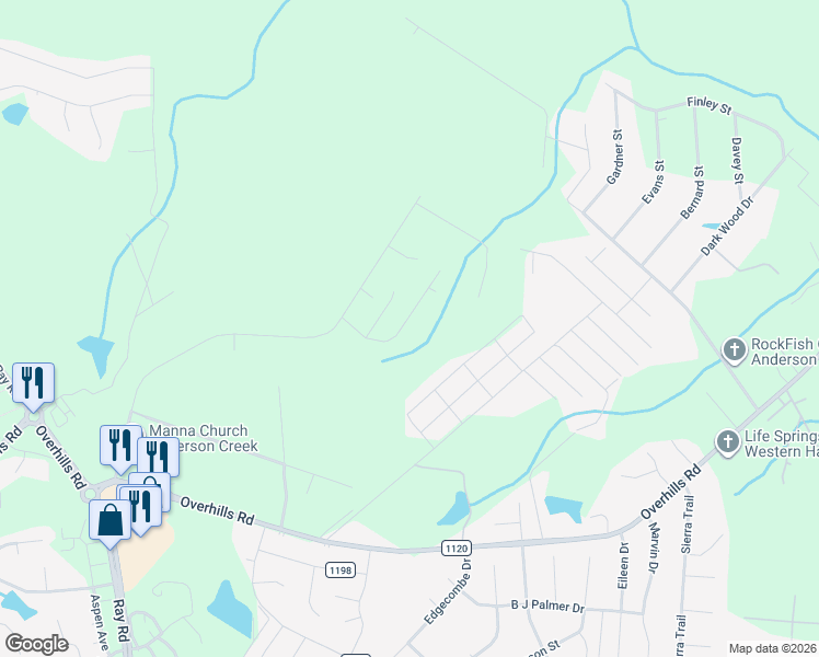 map of restaurants, bars, coffee shops, grocery stores, and more near 170 Cobblestone Drive in Spring Lake