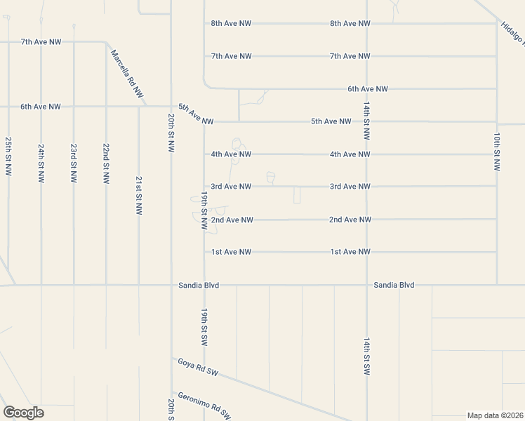 map of restaurants, bars, coffee shops, grocery stores, and more near 1702 3rd Avenue Northwest in Rio Rancho