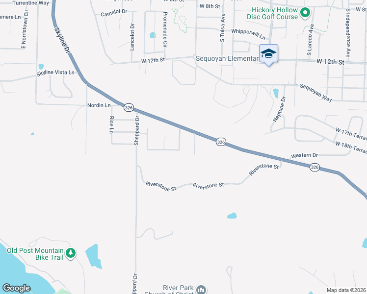 map of restaurants, bars, coffee shops, grocery stores, and more near 621 Castlegate Loop in Russellville