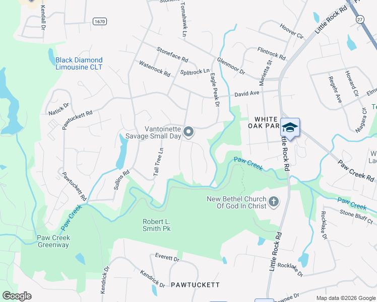 map of restaurants, bars, coffee shops, grocery stores, and more near 6021 Black Bear Court in Charlotte