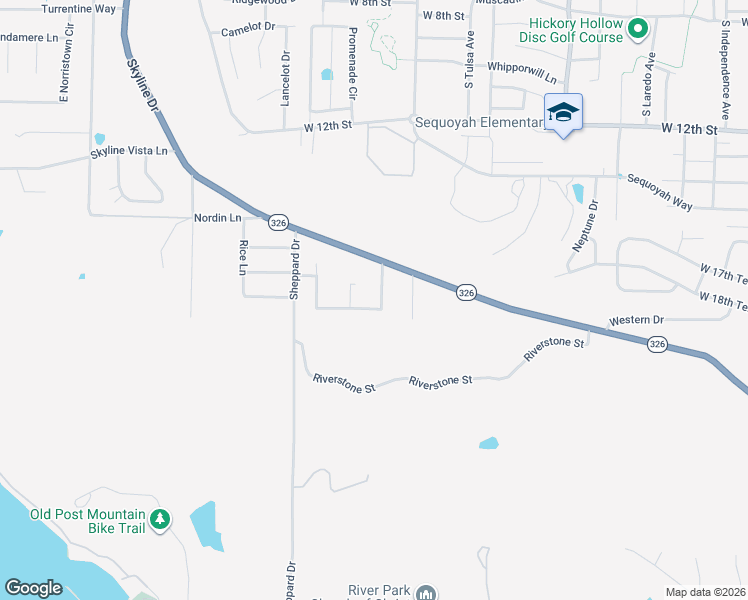 map of restaurants, bars, coffee shops, grocery stores, and more near 621 Castlegate Loop in Russellville