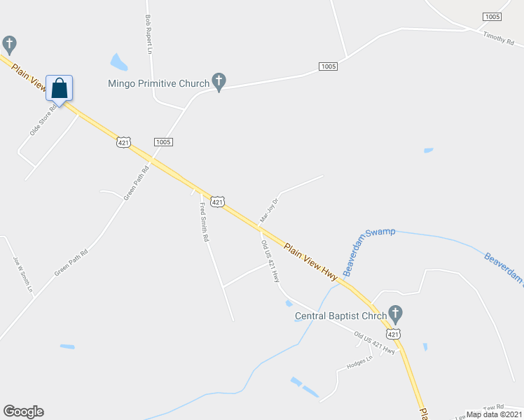 map of restaurants, bars, coffee shops, grocery stores, and more near 59 Mar-Joy Drive in Godwin