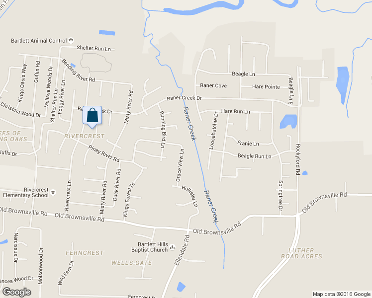map of restaurants, bars, coffee shops, grocery stores, and more near 4982 Grace View Lane in Bartlett
