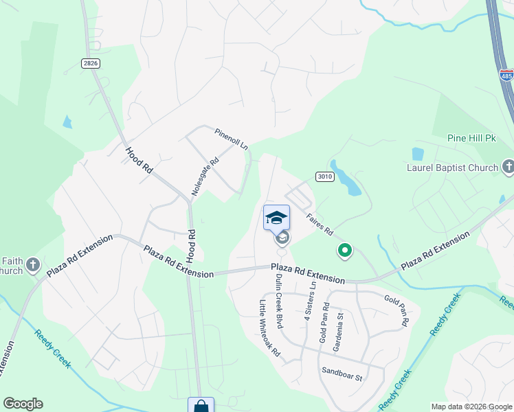 map of restaurants, bars, coffee shops, grocery stores, and more near 8904 Pinenoll Lane in Charlotte