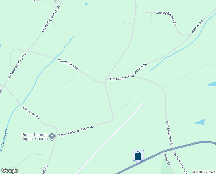 map of restaurants, bars, coffee shops, grocery stores, and more near 905 Poplar Springs Church Road in Shelby