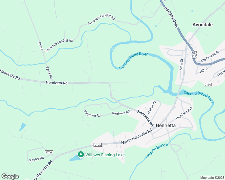 map of restaurants, bars, coffee shops, grocery stores, and more near 1543 Old Henrietta Road in Forest City