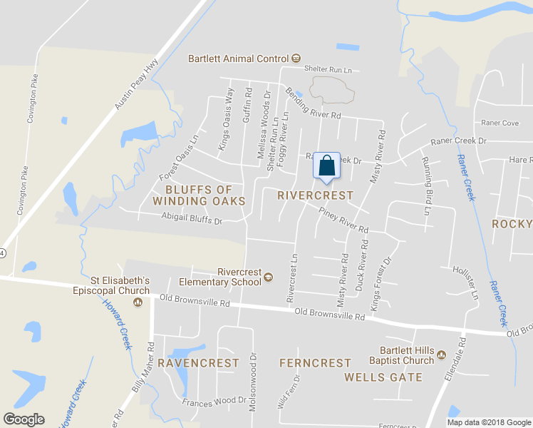 map of restaurants, bars, coffee shops, grocery stores, and more near 4978 Crested Pine Cove in Memphis