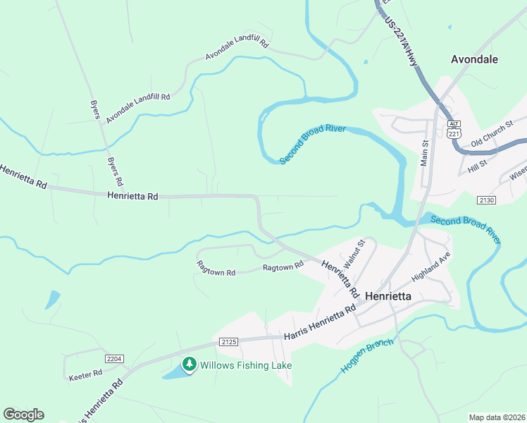 map of restaurants, bars, coffee shops, grocery stores, and more near 1543 Old Henrietta Road in Forest City