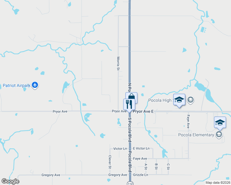 map of restaurants, bars, coffee shops, grocery stores, and more near 207 Morris Street in Pocola