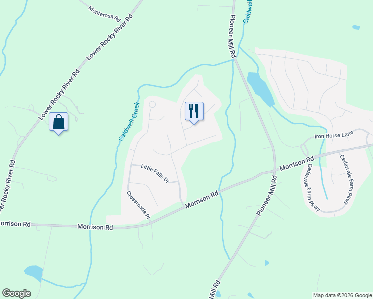 map of restaurants, bars, coffee shops, grocery stores, and more near 1399 Piper Court in Concord
