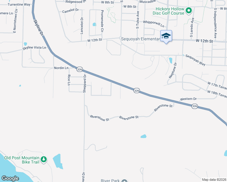 map of restaurants, bars, coffee shops, grocery stores, and more near 621 Castlegate Loop in Russellville