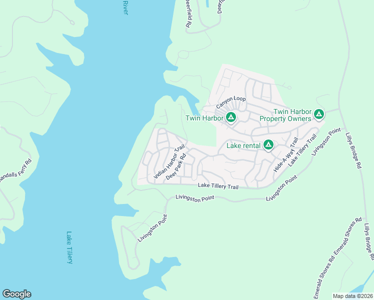 map of restaurants, bars, coffee shops, grocery stores, and more near 147 Deer Park Trail in Mount Gilead