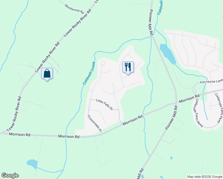 map of restaurants, bars, coffee shops, grocery stores, and more near 1430 Piper Court in Concord