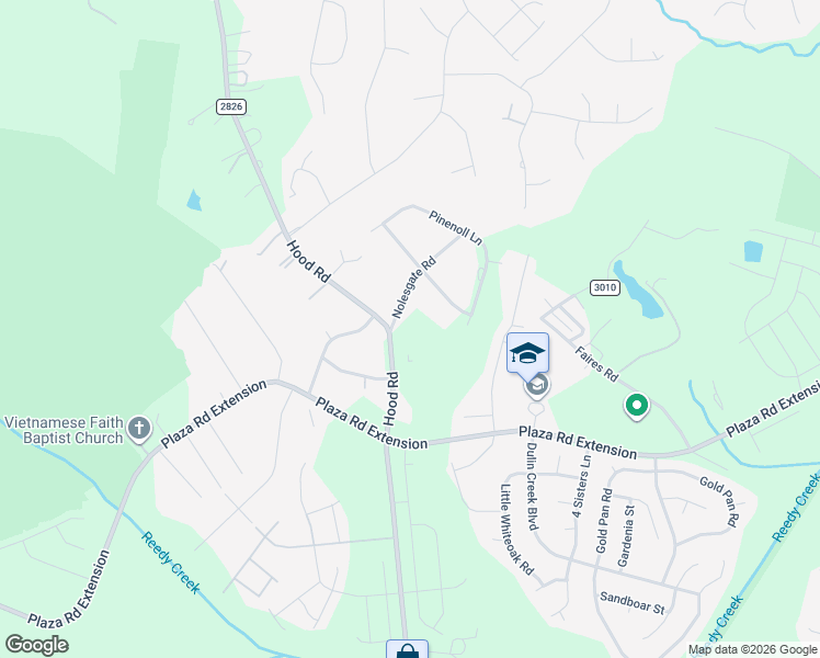 map of restaurants, bars, coffee shops, grocery stores, and more near 8740 Hood Road in Charlotte