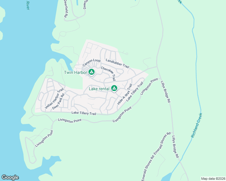 map of restaurants, bars, coffee shops, grocery stores, and more near 129 Sunshine Trail in Mount Gilead