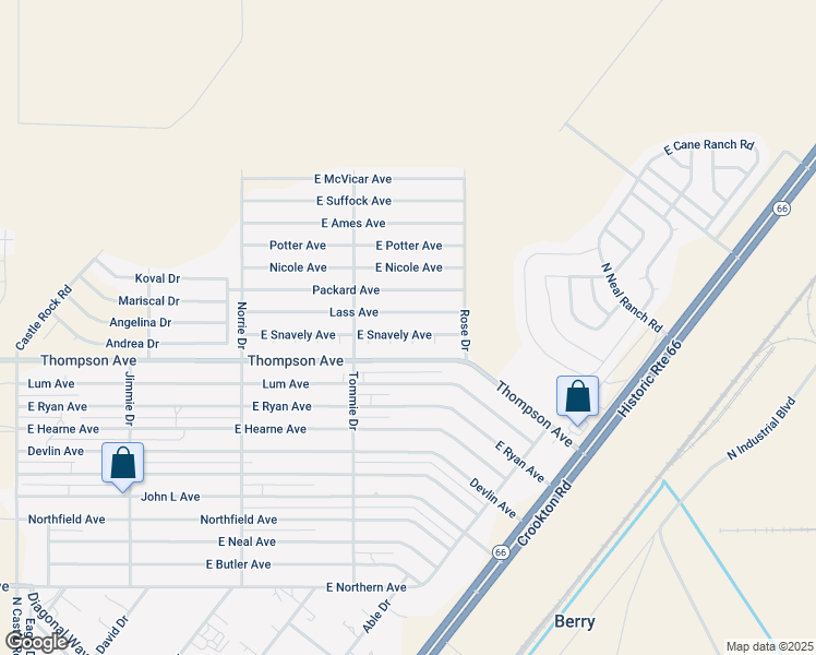map of restaurants, bars, coffee shops, grocery stores, and more near 3939 East Snavely Avenue in Kingman