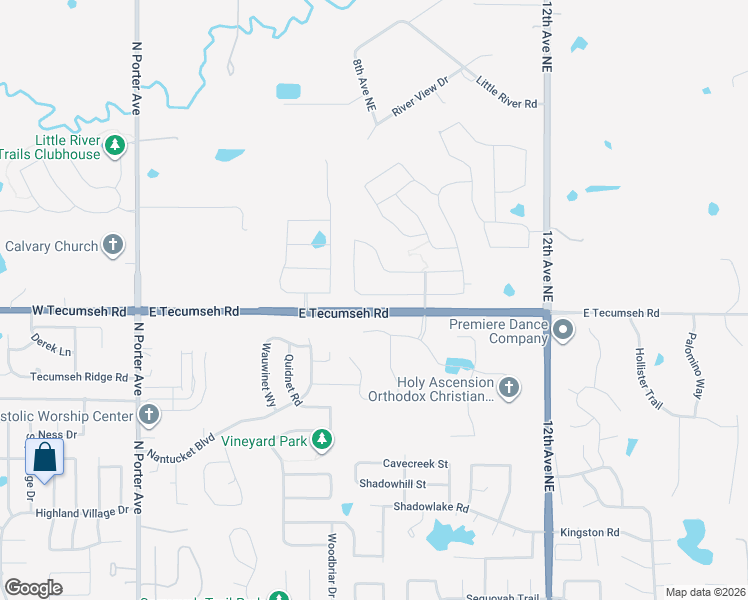 map of restaurants, bars, coffee shops, grocery stores, and more near 620 Carolyn Ridge Road in Norman