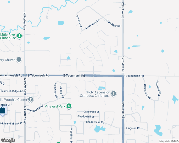 map of restaurants, bars, coffee shops, grocery stores, and more near Carolyn Ridge Road in Norman