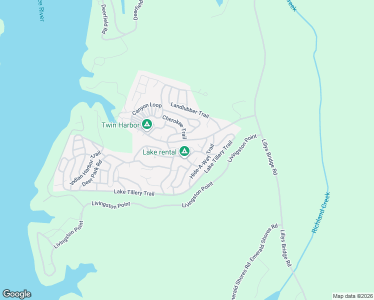 map of restaurants, bars, coffee shops, grocery stores, and more near 129 Sunshine Trail in Mount Gilead