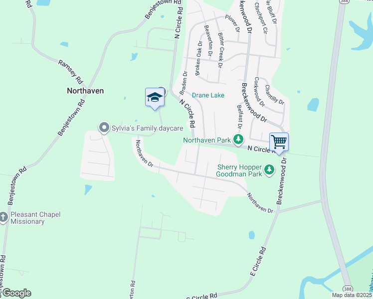map of restaurants, bars, coffee shops, grocery stores, and more near 5010 Ruthie Cove in Memphis