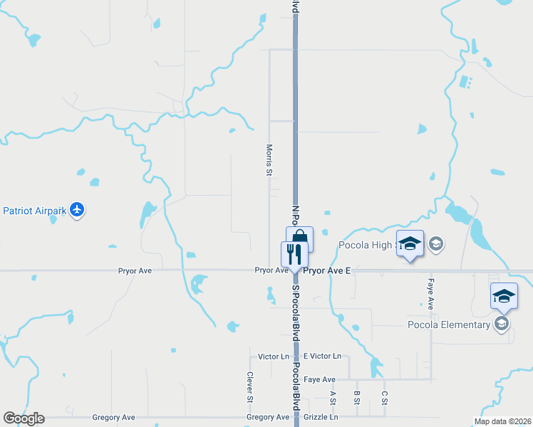 map of restaurants, bars, coffee shops, grocery stores, and more near 207 Morris Street in Pocola