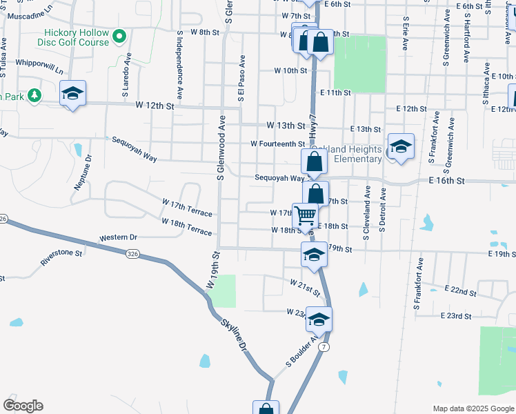 map of restaurants, bars, coffee shops, grocery stores, and more near 308 West 18th Street in Russellville