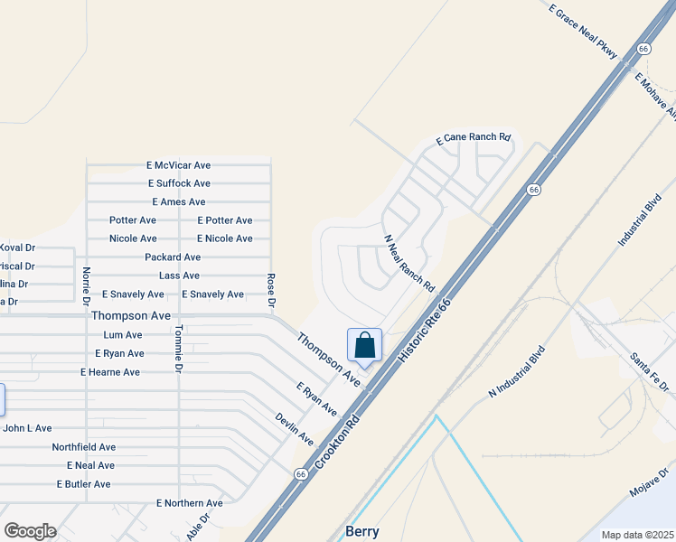 map of restaurants, bars, coffee shops, grocery stores, and more near Rose Drive in Kingman