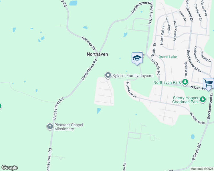 map of restaurants, bars, coffee shops, grocery stores, and more near 5032 French Bend Lane in Memphis