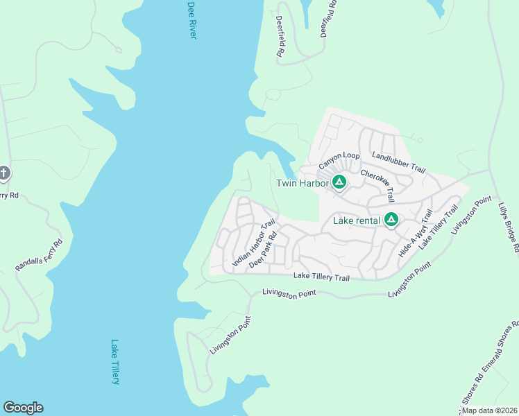 map of restaurants, bars, coffee shops, grocery stores, and more near 348 Landing Trail in Mount Gilead