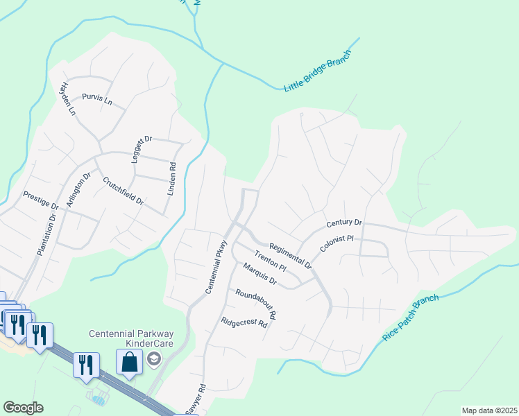 map of restaurants, bars, coffee shops, grocery stores, and more near 82 Watchmen Lane in Cameron