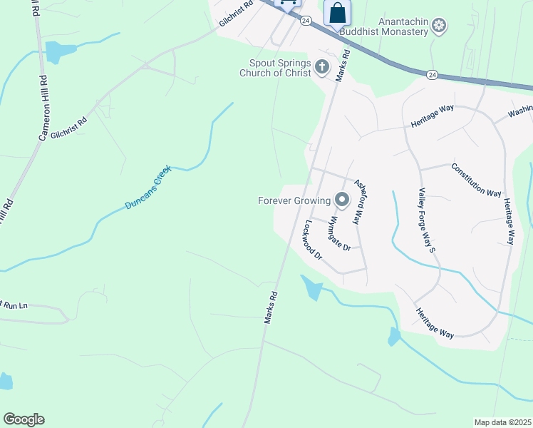 map of restaurants, bars, coffee shops, grocery stores, and more near 676 Marks Road in Cameron