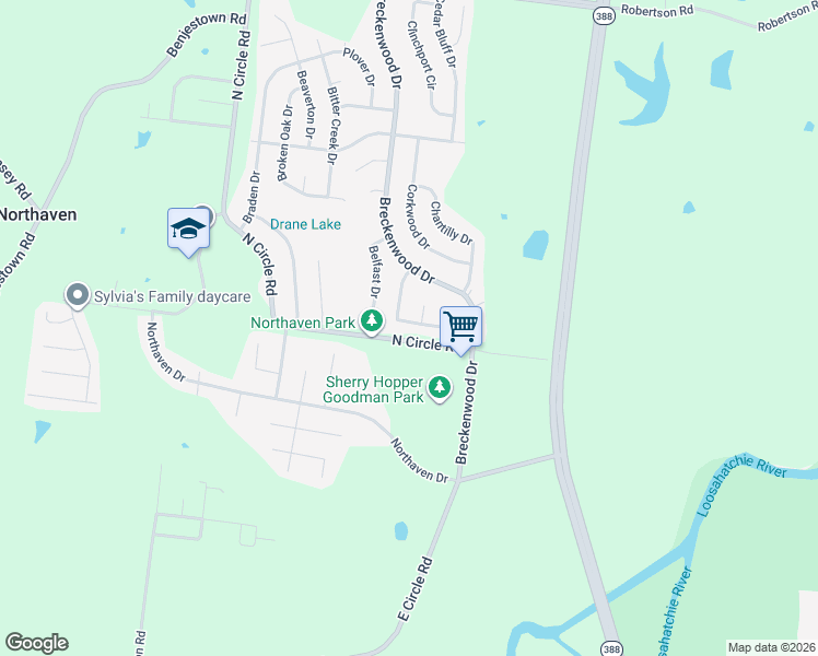 map of restaurants, bars, coffee shops, grocery stores, and more near 5041 Carterville Place in Memphis