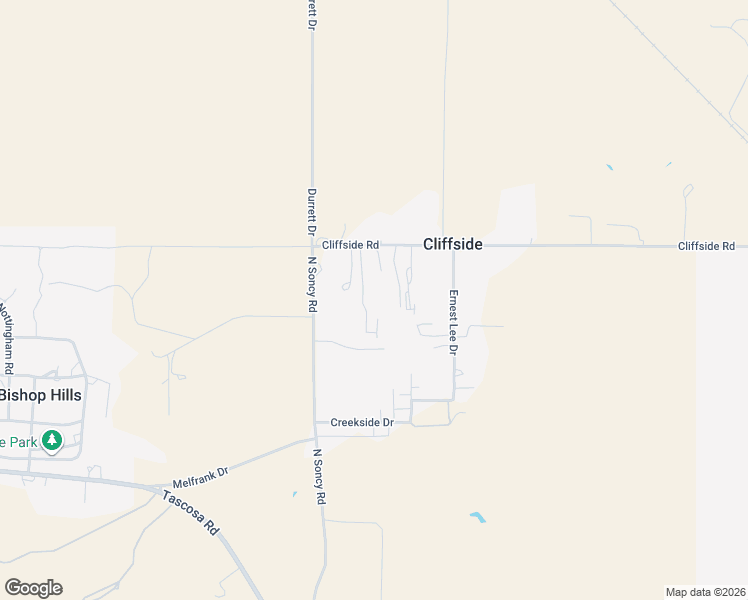 map of restaurants, bars, coffee shops, grocery stores, and more near 8485 Cliffside Road in Amarillo