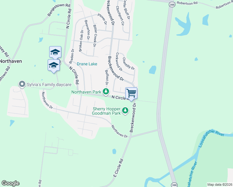 map of restaurants, bars, coffee shops, grocery stores, and more near 5041 Carterville Place in Memphis
