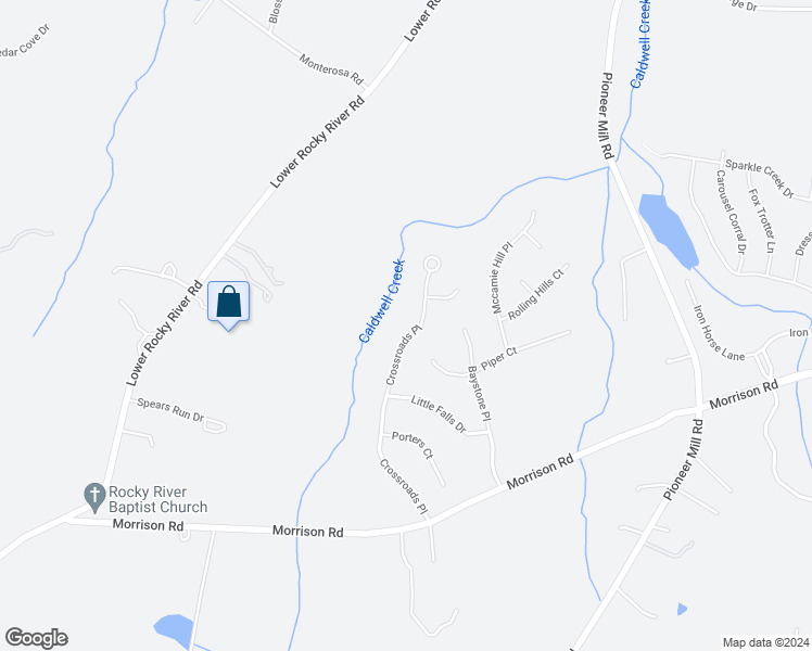 map of restaurants, bars, coffee shops, grocery stores, and more near 11730 Crossroads Place in Concord